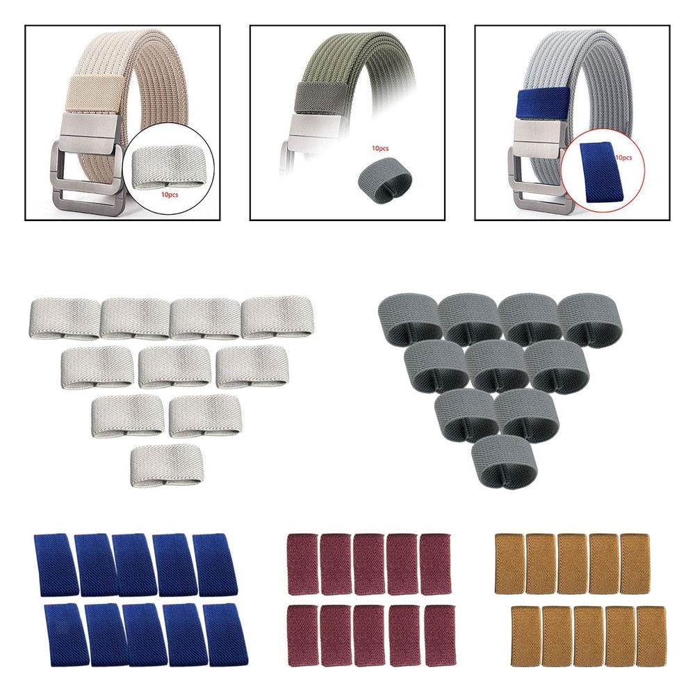10Pcs Elastic Belt Keepers Strap Keepers Belt Loops