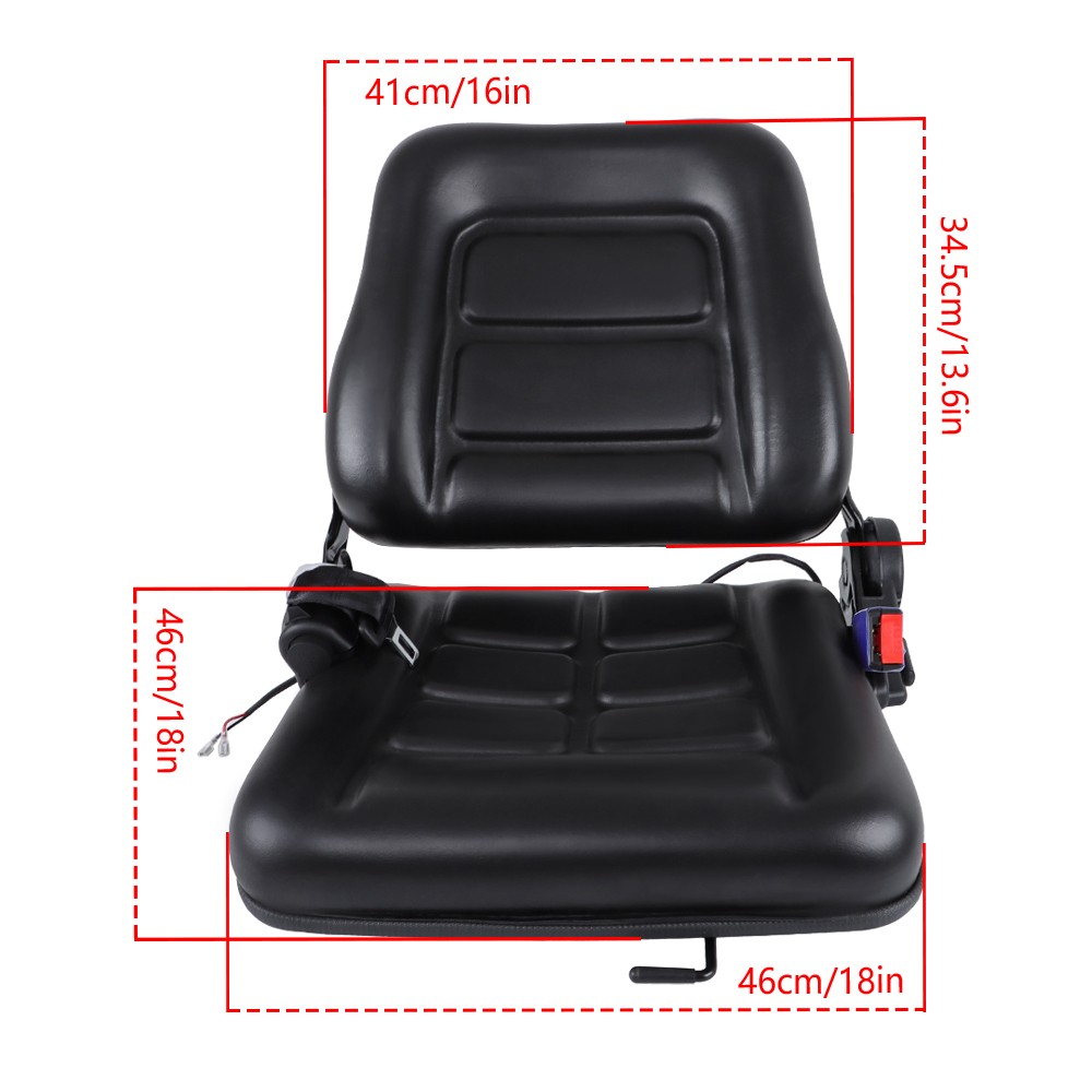 Universal Forklift Seat with Seat belt for Tractor Loader Excavator Mini Digger