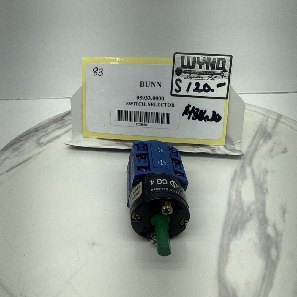 (NEW) Bunn Selector Switch Part# 05933.0000