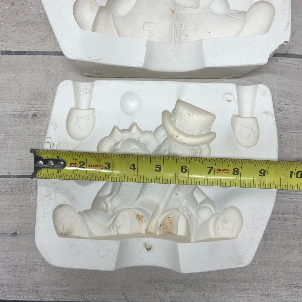 1996 Clay Magic Inc Ceramic Casting Mold Sam & Besty Cuddle Bears #J-1530