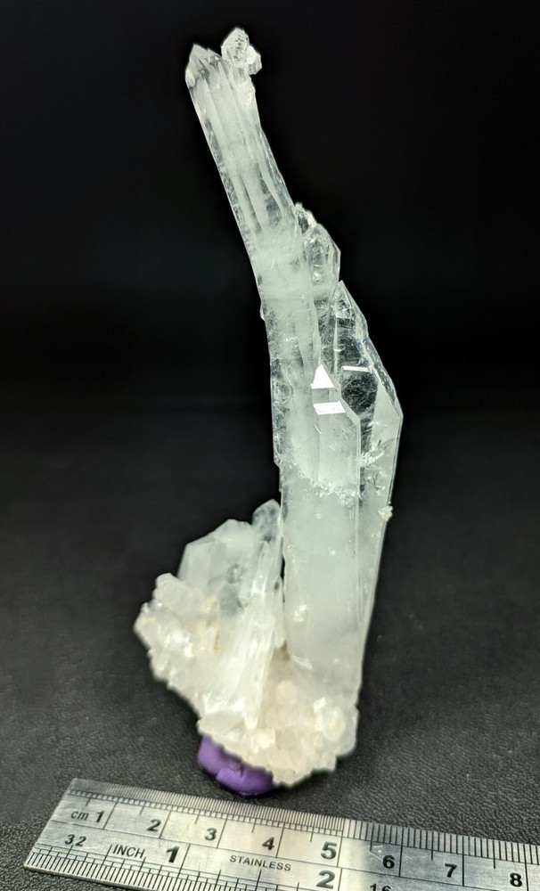 Faden Quartz Nicely Terminated Shiny Cluster Specimen with unique terminations