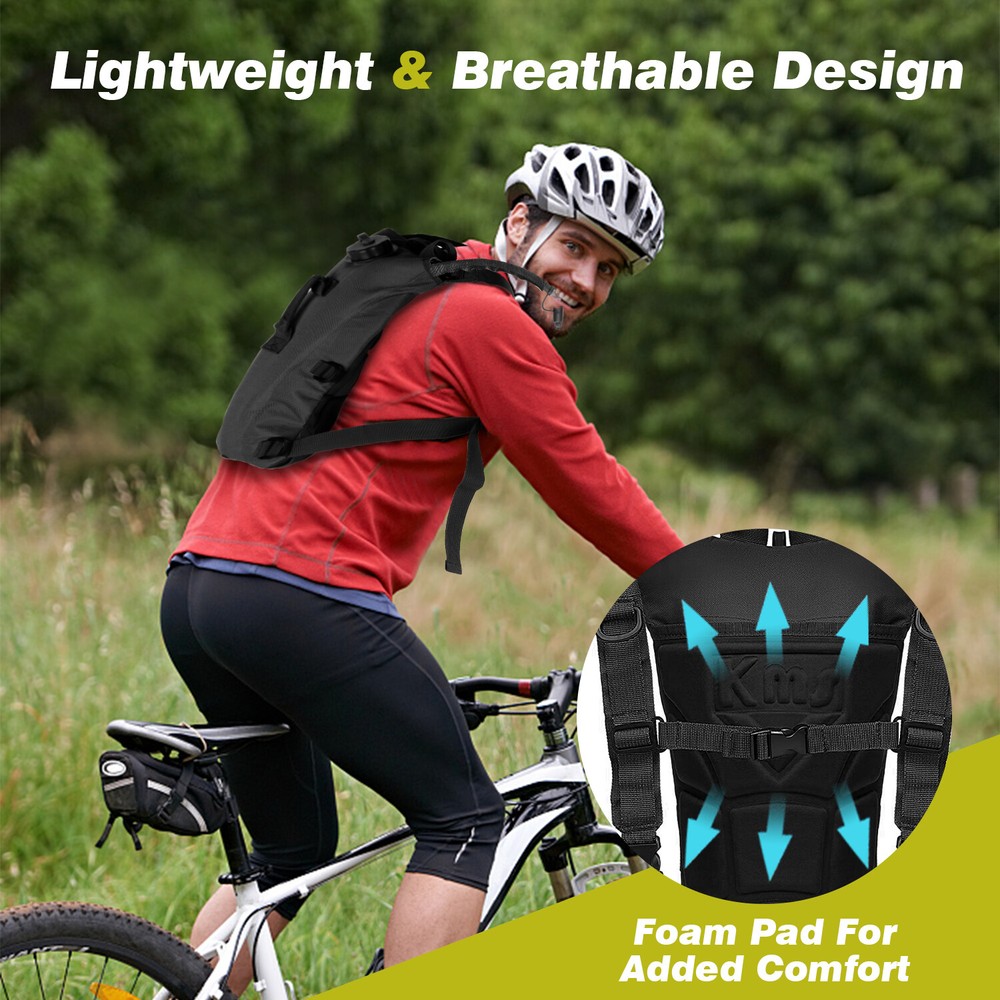 3L Hydration Pack with Water Bladder - Tactical Backpack for Hiking, Camping