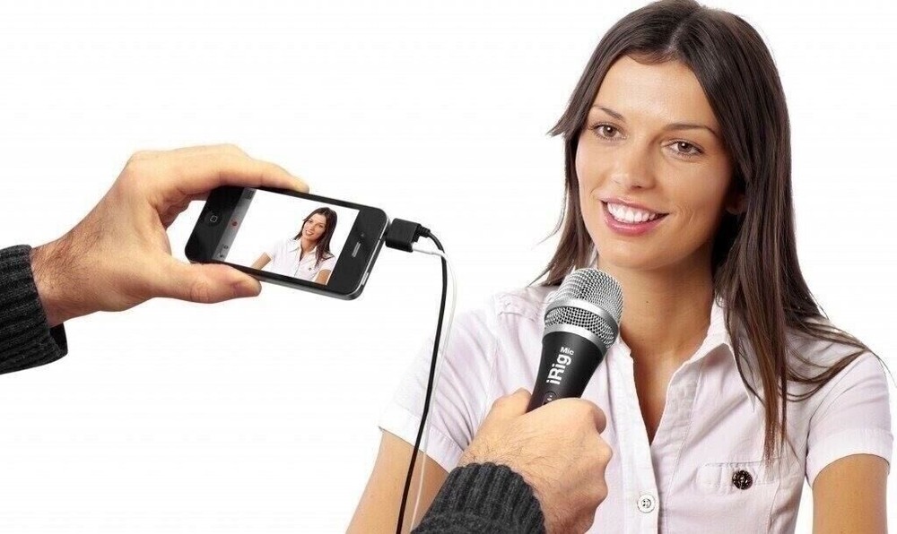 IK Multimedia iRig Mic Handheld Condenser Microphone for iPhone iPad Android NEW