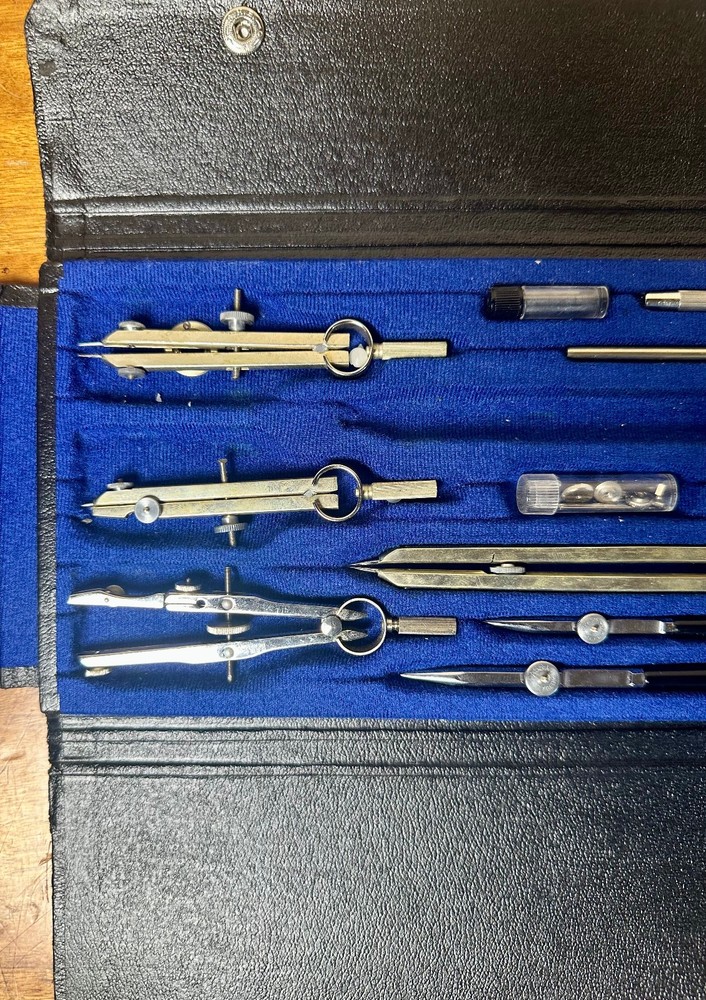 K & E Co. Universal Drafting Engineer Instrument Tools Set Made In Germany