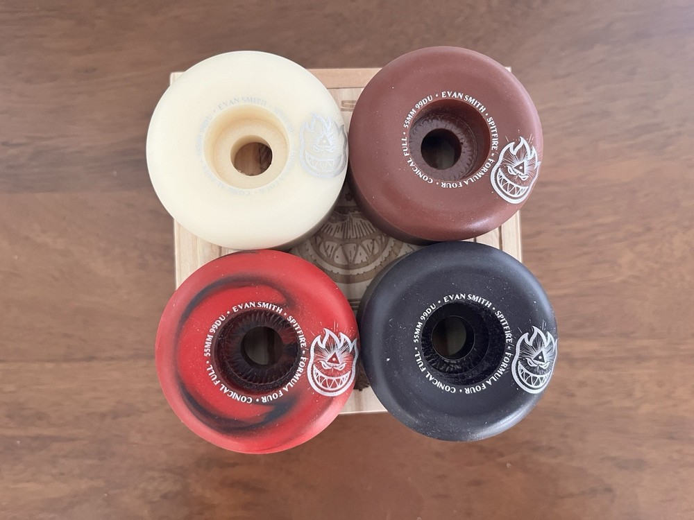 Evan Smith Conical Full Formula Four Spitfire Wheels 55mm 99DU (Cracked box)