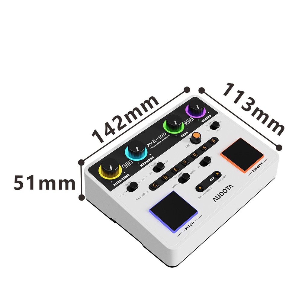Multi-Effect Vocal Processor Intelligent Loop, OTG Audio Interface with Adapter