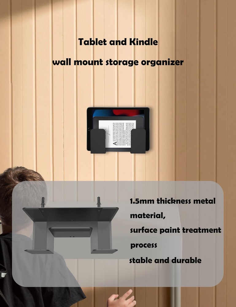 Bedside Wall Shelf Organizer for Electronics Multifunctional Small Bedside Sh...