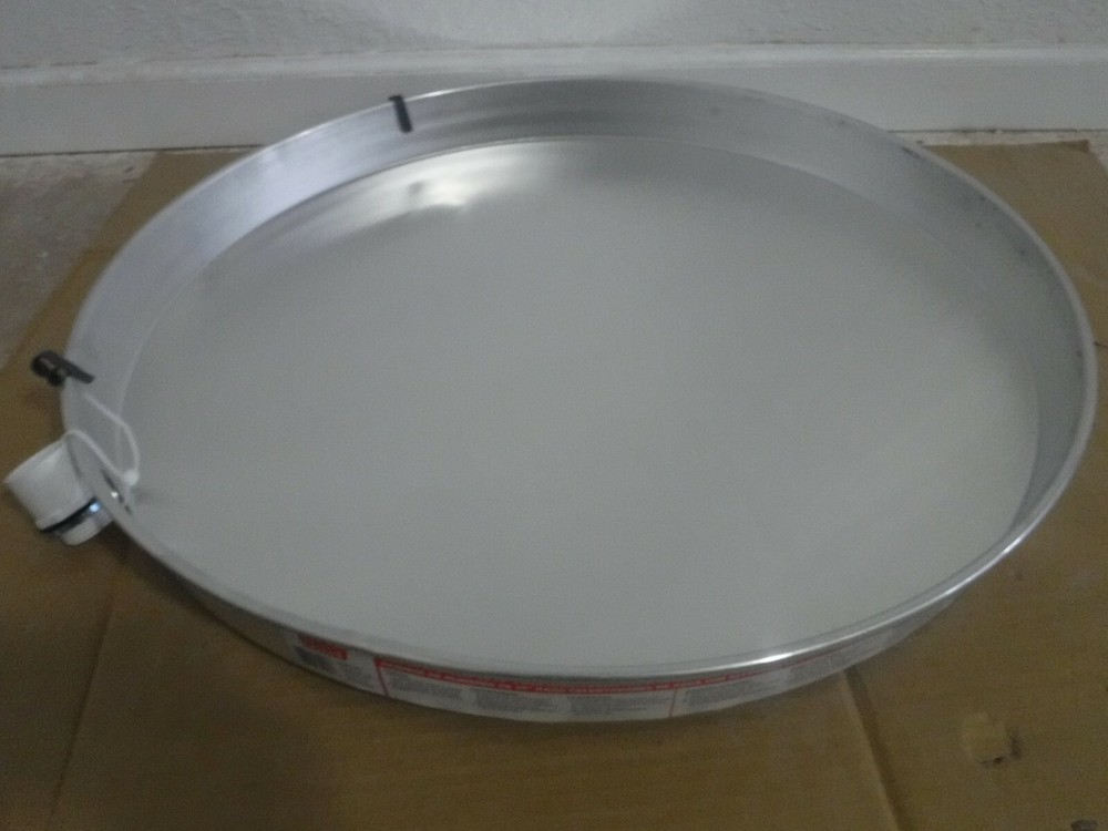 Oatey 24" Aluminum Water Heater Pan with 1" PVC Fitting NEW,