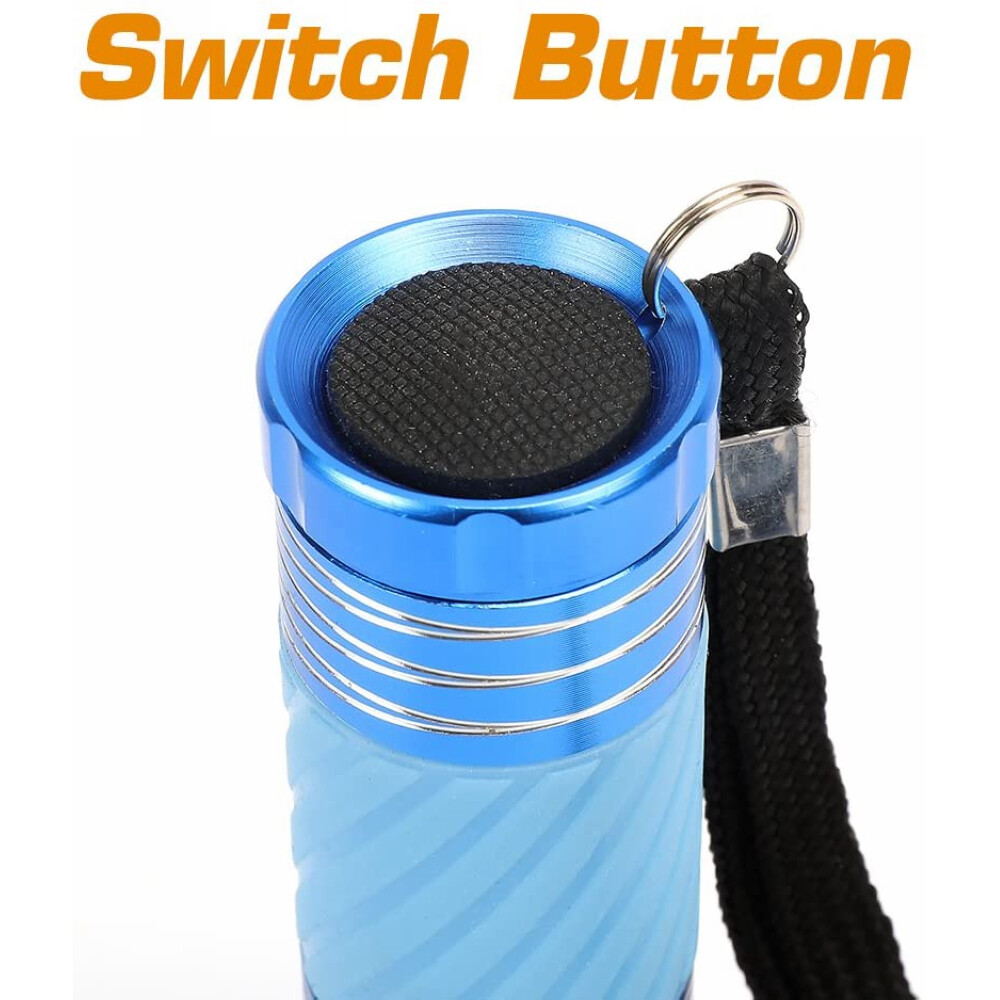 4-Pack Mini LED Flashlight Aluminum 9 LED Super Bright Torch Zoomable Flashlight