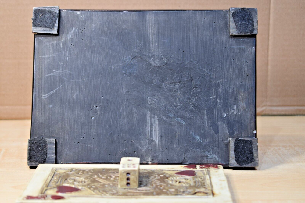 Playing Card Covered Chest Box Vintage Ceramic