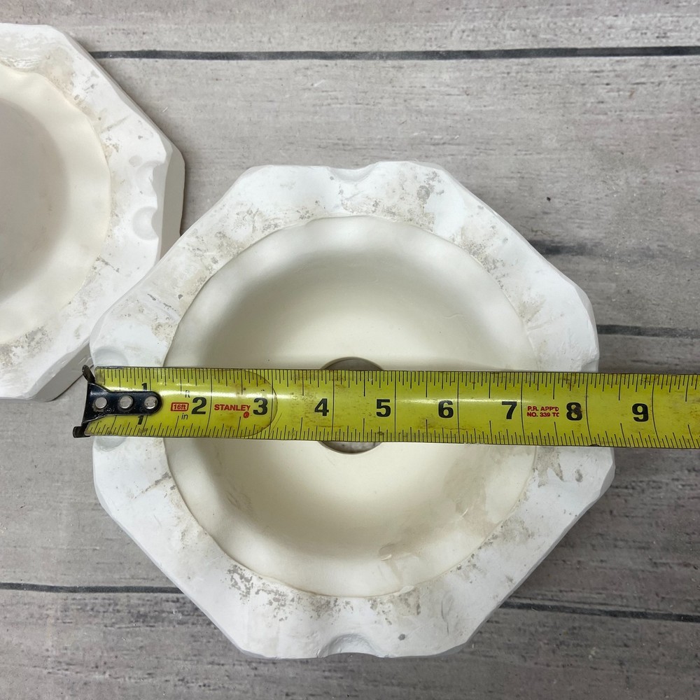 Vintage 1997 Boothe Ceramic Casting Mold LG Scallop Dip Insert Pour Solid #1312