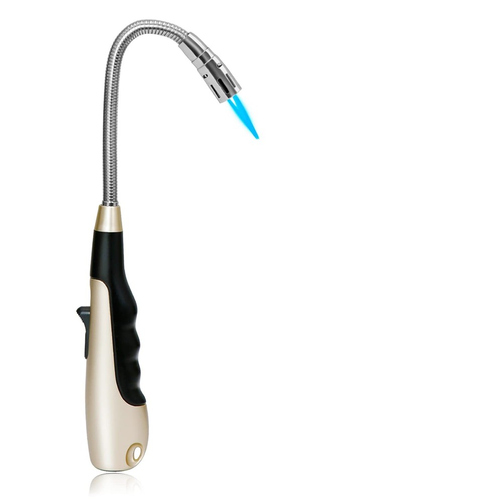 Butane Lighter Long Lighter with Visual Window for BBQ Candle,Glod(No Butane ...
