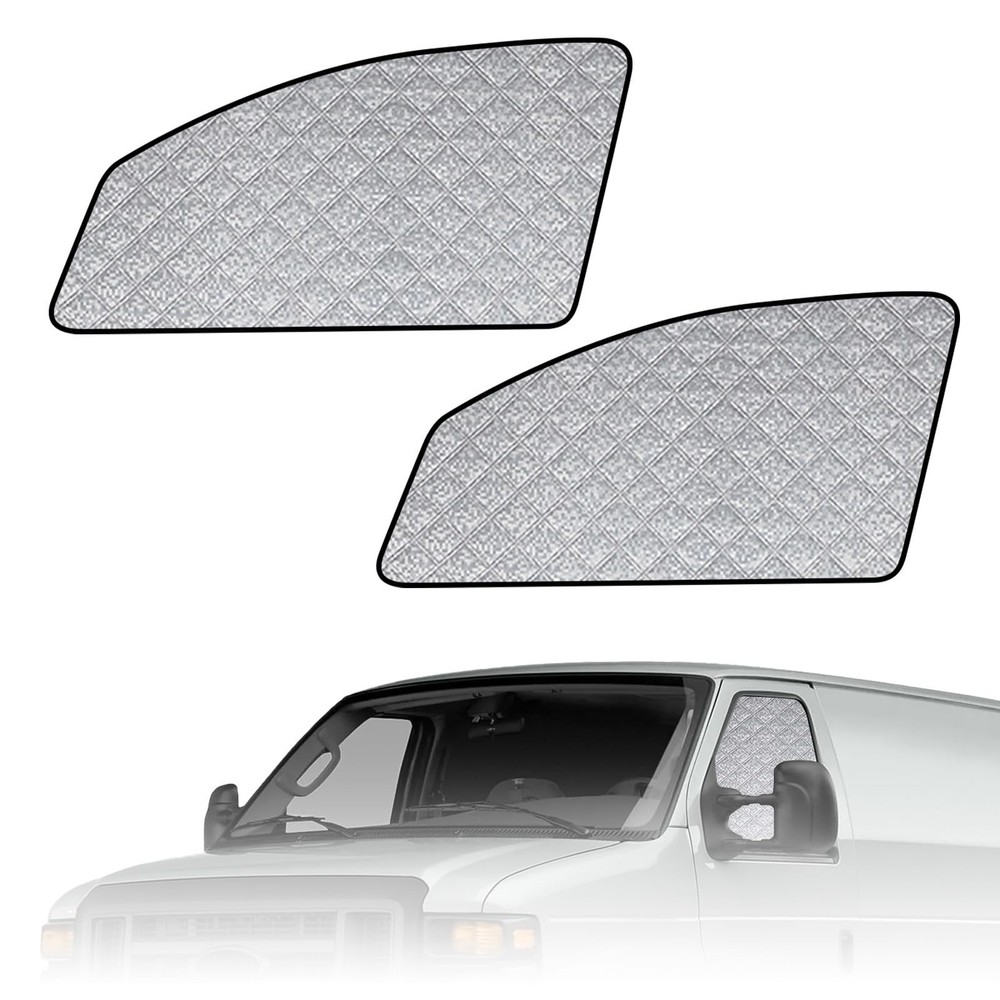 6 Layers 2-Piece Side Window Sun Shades Compatible with Ford Econoline/Ford E...