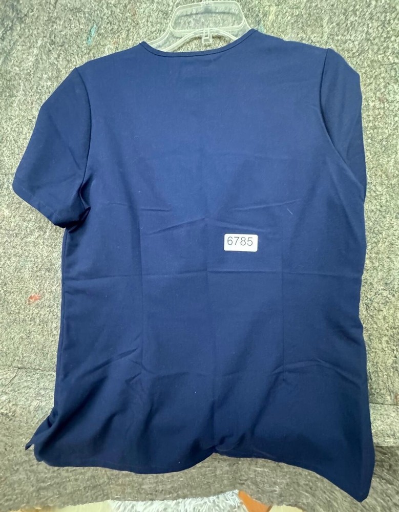Figs Womens Scrubs Top Technical Shirt Blue Size S