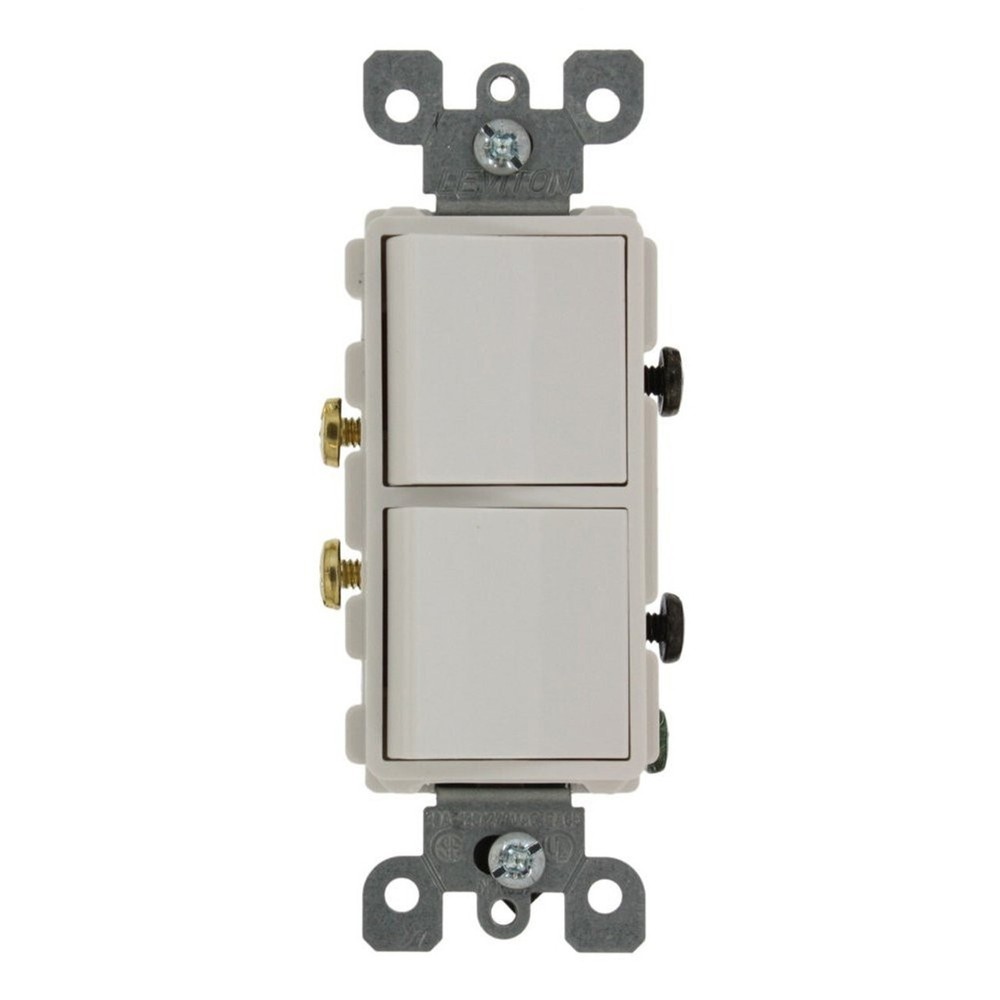 White Single Pole Duplex Rocker Switches (10-Pack)