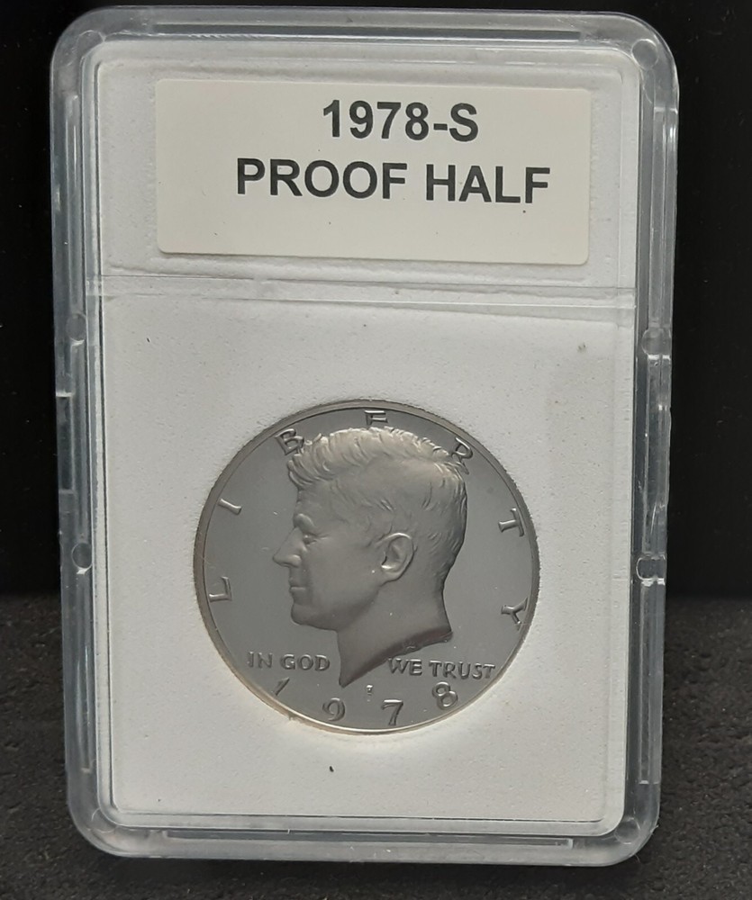 1978-S PROOF KENNEDY HALF DOLLAR - IN WHITE HOLDER