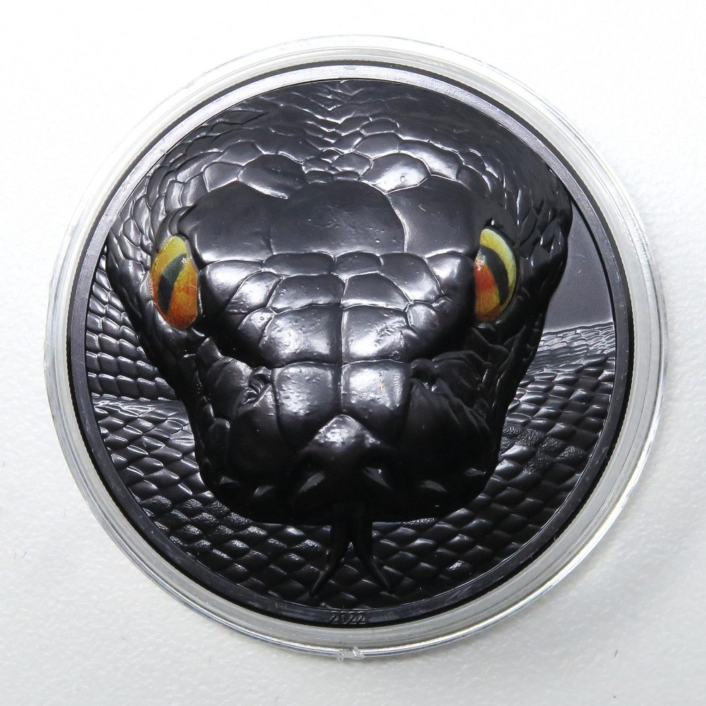 2022 Palau $10 2oz .999 Silver "Hunters by Night - Python" Box/COA