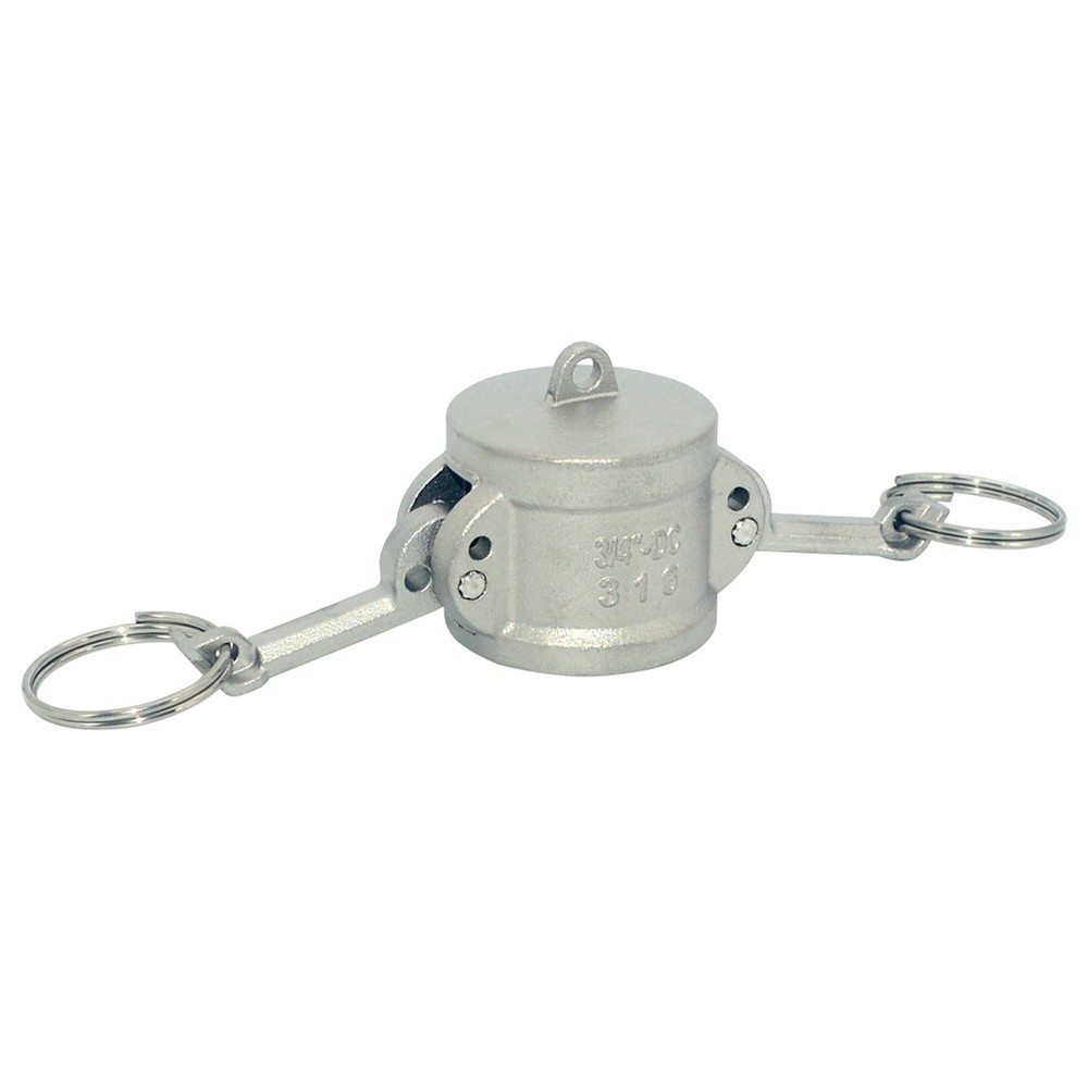 3/4" 0.75" inch Type DC Dust Cap Coupler Stainless Steel Hose Fitting Camlock