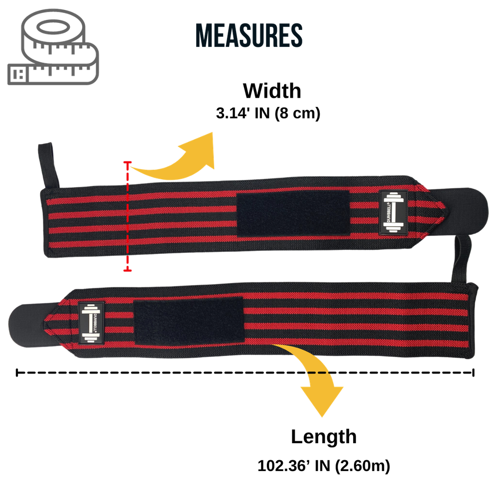 Wrap Wrist Band Brace Support Home Gym (Pair)