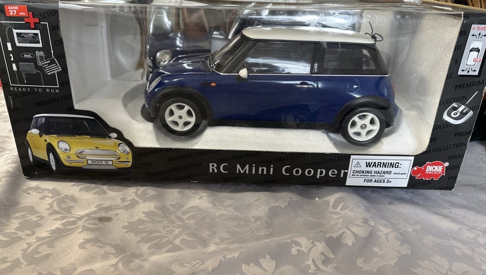 Mini Cooper RC Car Blue And White    No remote control
