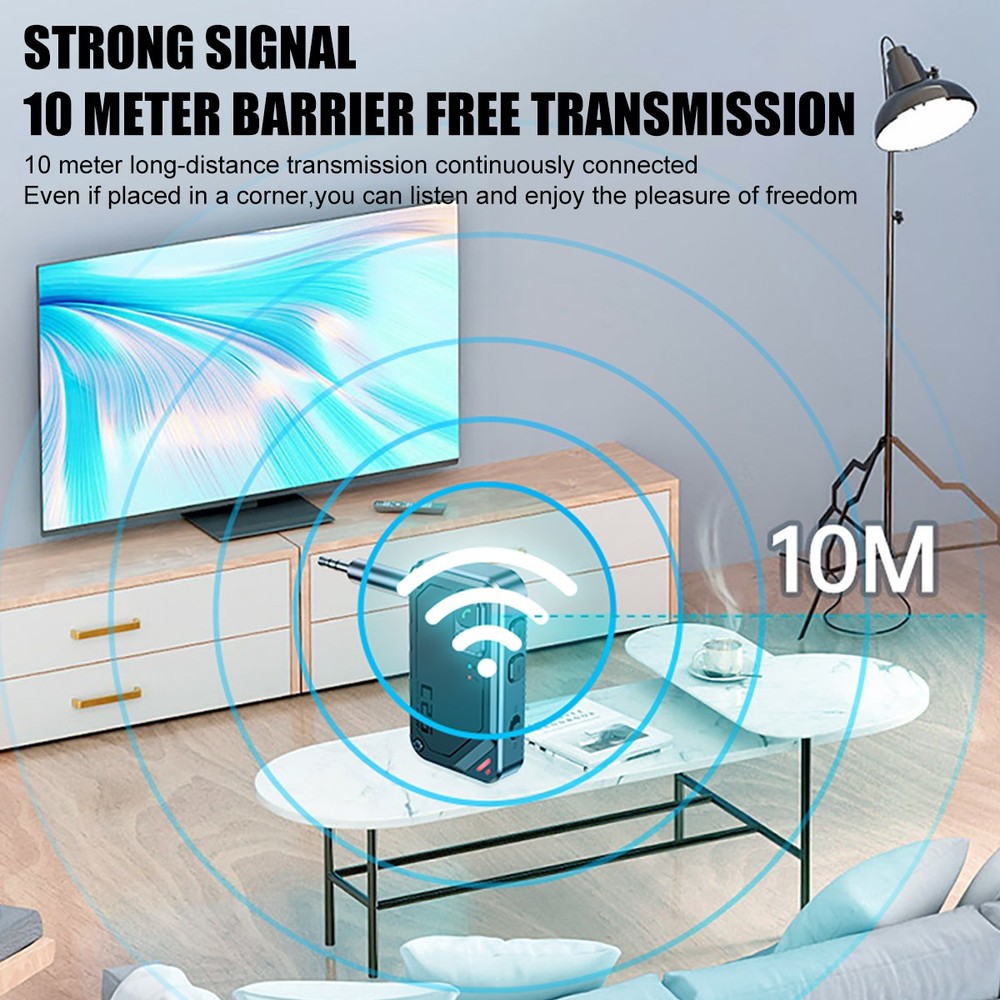 Bluetooth 5.3 Car Wireless Transmitter Receiver Adapter AUX Audio(3.5mm Jack)