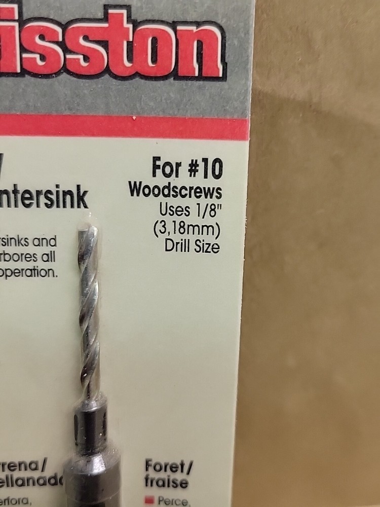 #10 Disston 5209 Drill / Countersink Screw Pilot Bit 1/4 Countersink NOS