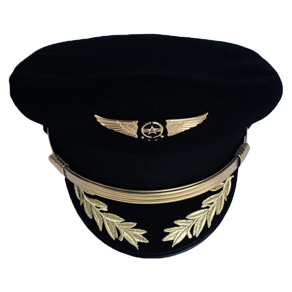 Custom Upscale Pilot Cap Uniform Hat Airline Captain Hat Military Hat