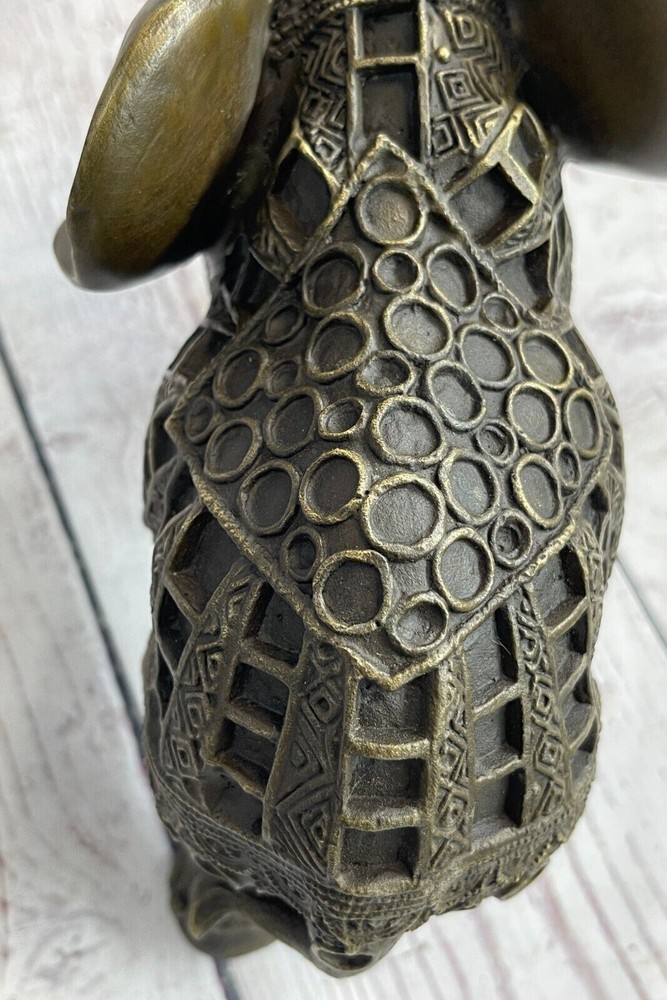 ELEPHANT BRONZE STATUE LOST WAX METHOD, SIGNED: Milo HOME OFFICE DECOR ARTWORK