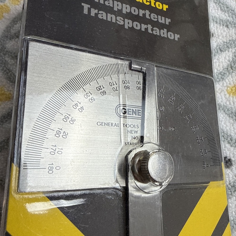 General Tools Angle Protractor #17 Stainless Steel NEW