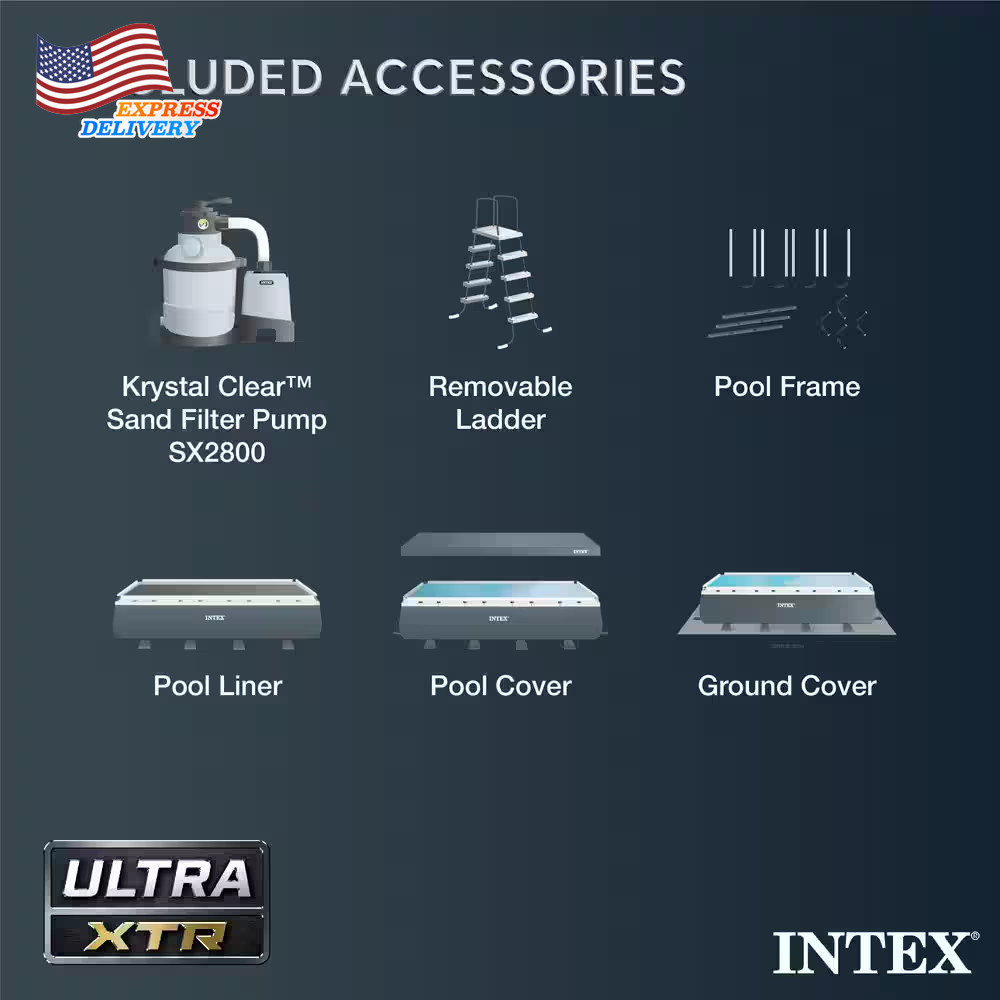 Ultra XTR 32 Ft. X 16 Ft. Rectangular Hard Sided above Ground Pool Set