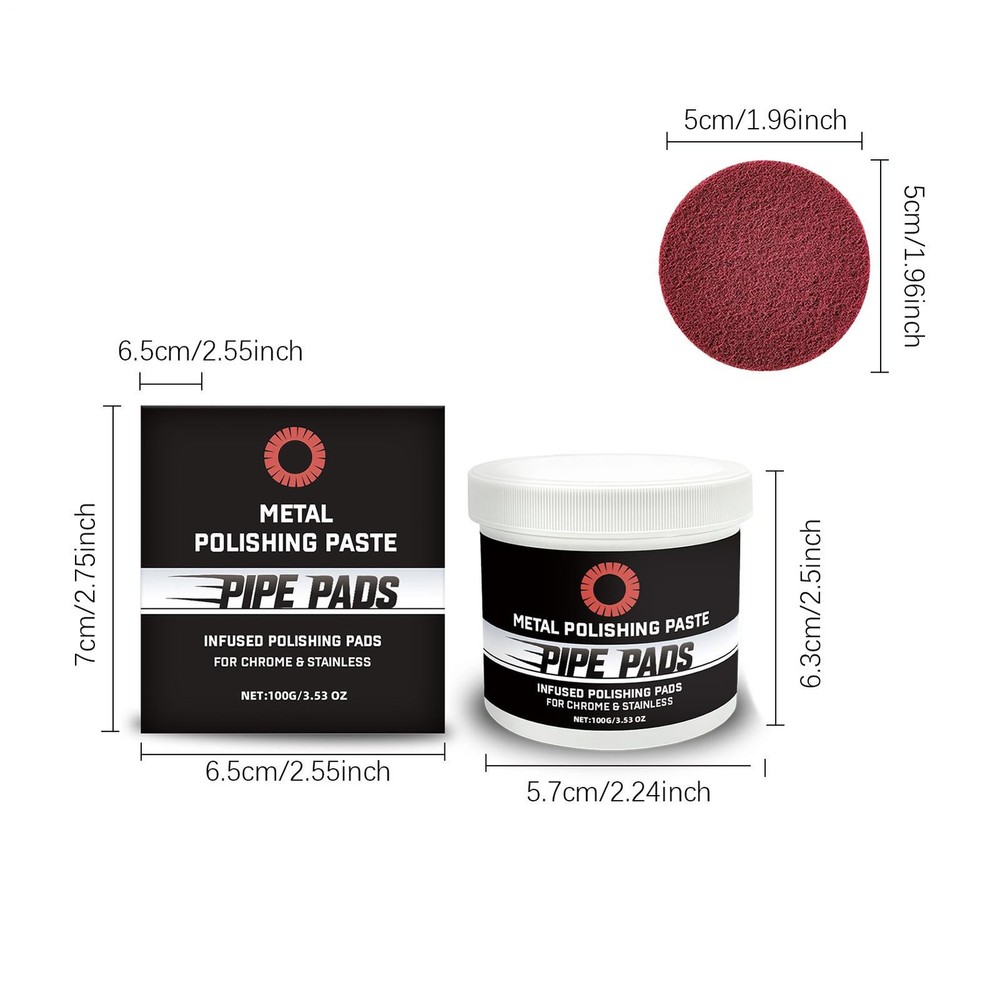 Metal Polish Paste Protectant Scratch Remover Paste with Polishing Pad 100g