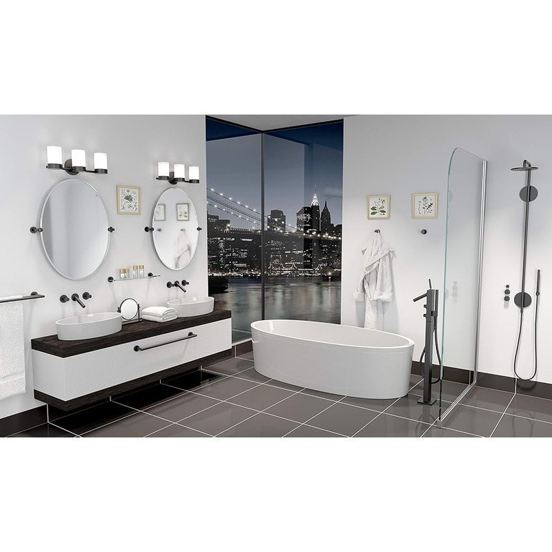 Matte Black Wall Mount Bathroom Accessory Durable Handcrafted Metal Chic Design