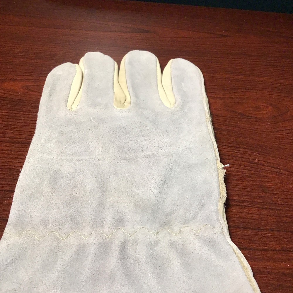 Two Tone Leather Safety Gloves Size-XL
