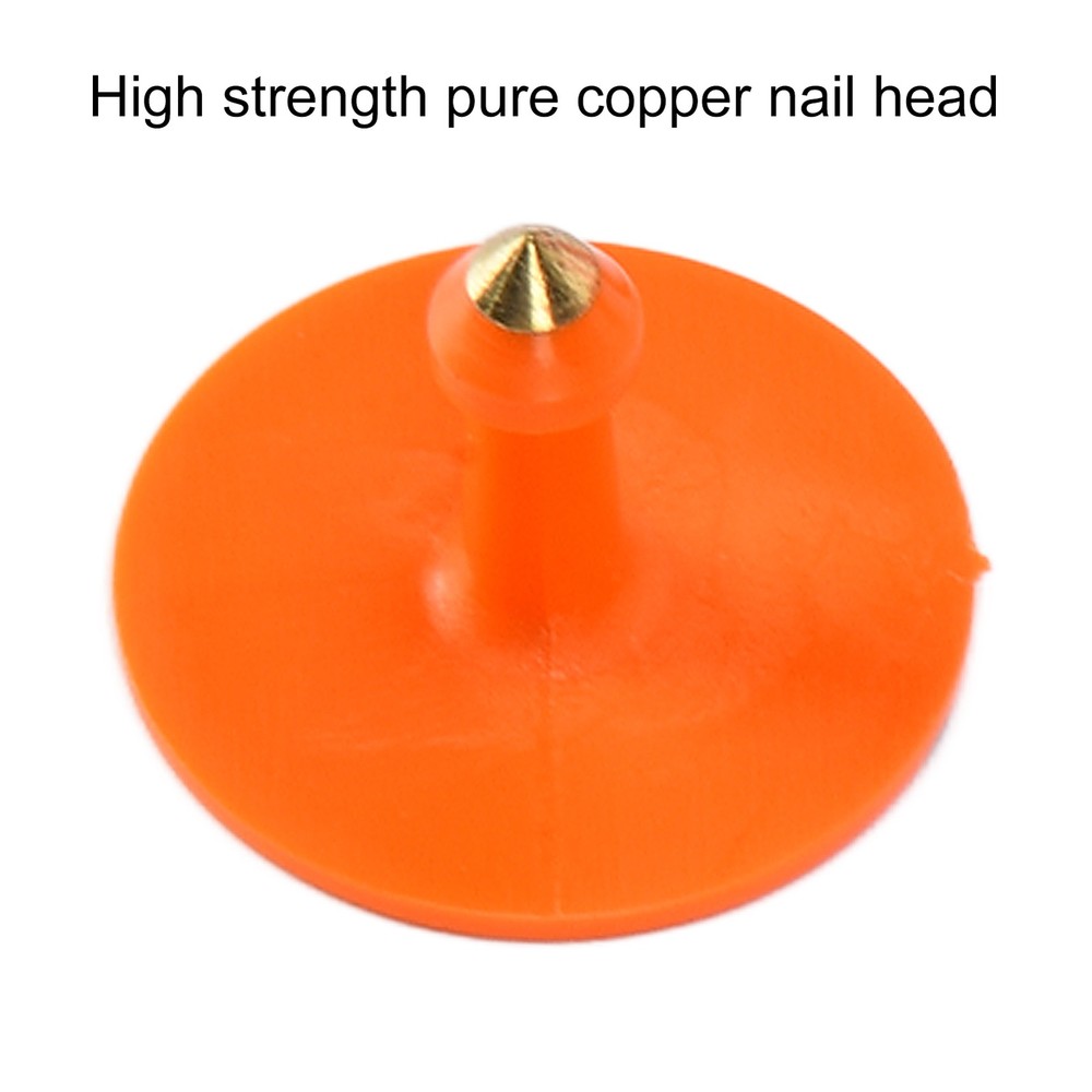 (Orange)Cattle Numbered Ear Tag Convenient Identification Dog Marker Label With