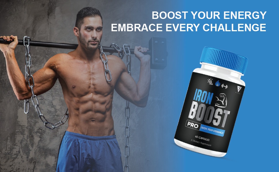 (2 Pack) Iron Boost Pro High Performance Supplement, IronBoost (120 Capsules)
