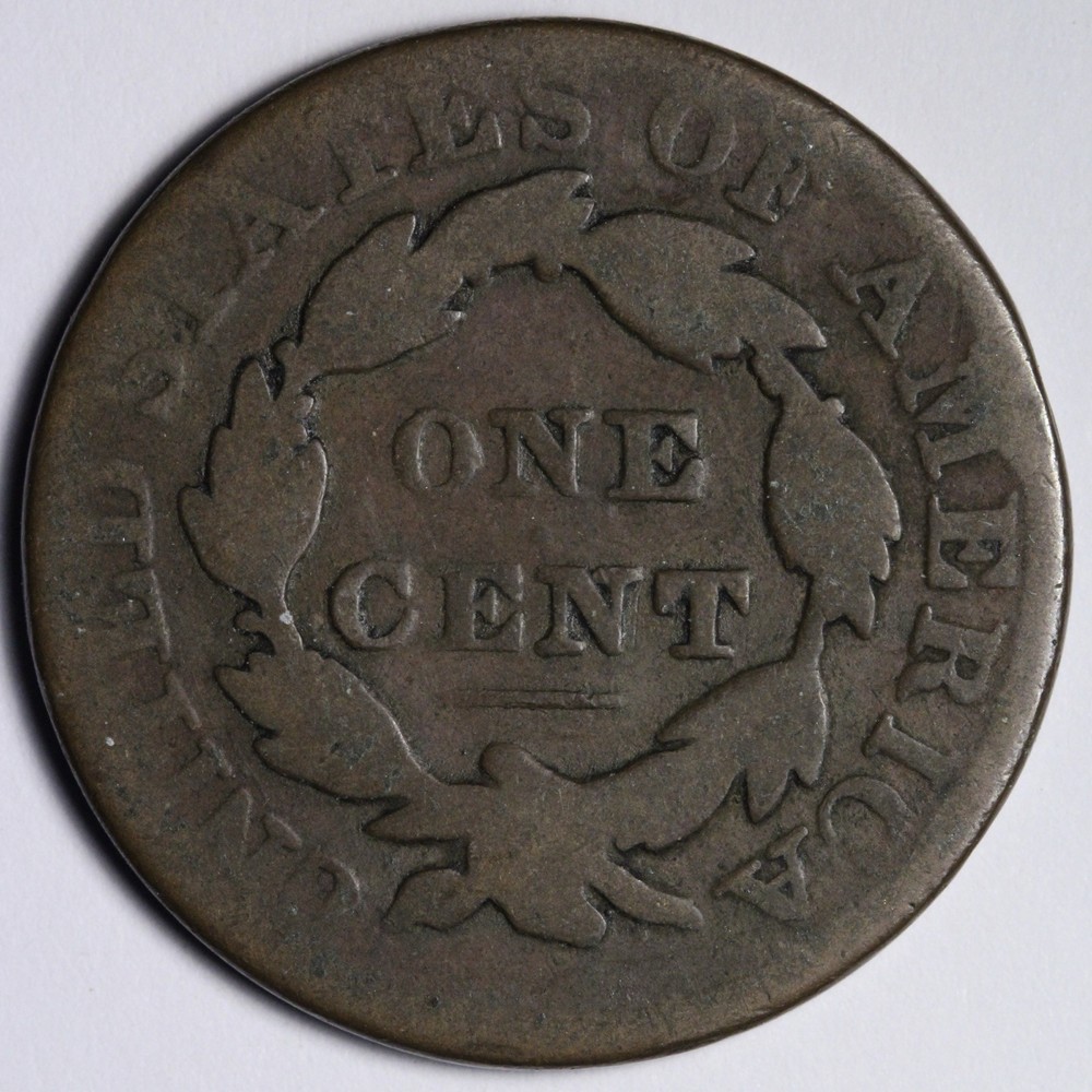 1831 Coronet Head Large Cent VG E116 STCM