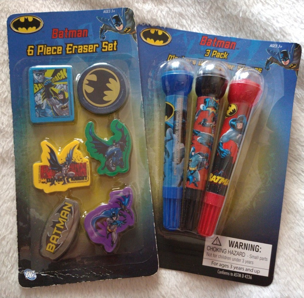 Batman Markers & Erasers Brand New Ships Day After Payment