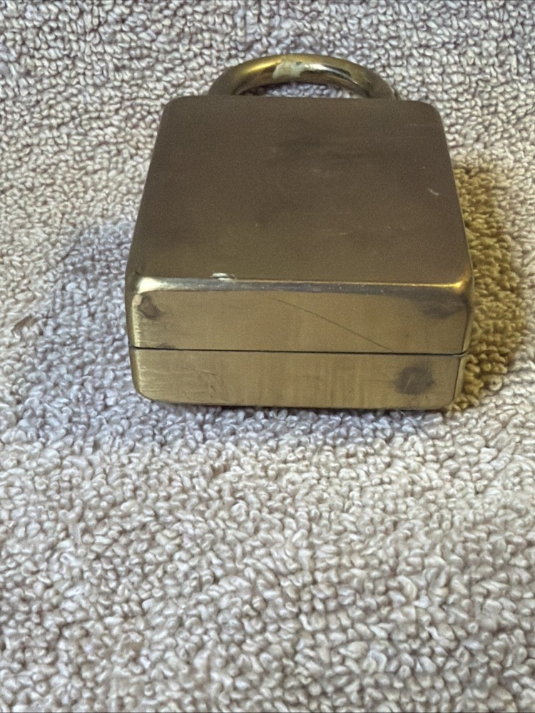 Vintage Brass Lock Shaped Thermometer. West Germany UNTESTED