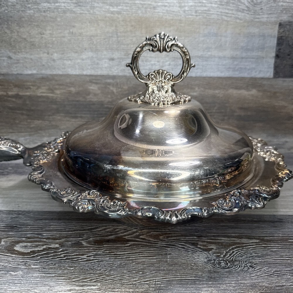 Wallace Baroque #295 Silverplate Chafing Dish Bowl & Dome Replacement Engraved
