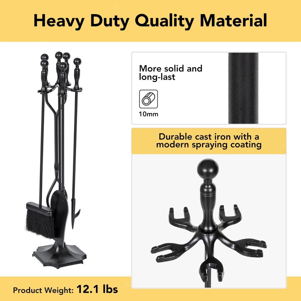 Fireplace Tools Set Fireside Accessories Iron