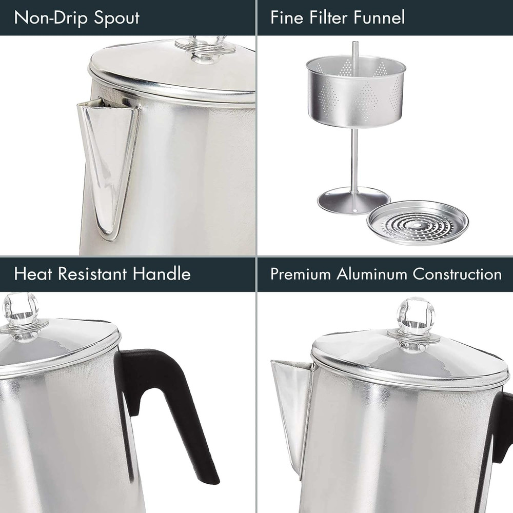 Stovetop Percolator Coffee 9 Cup Perculator