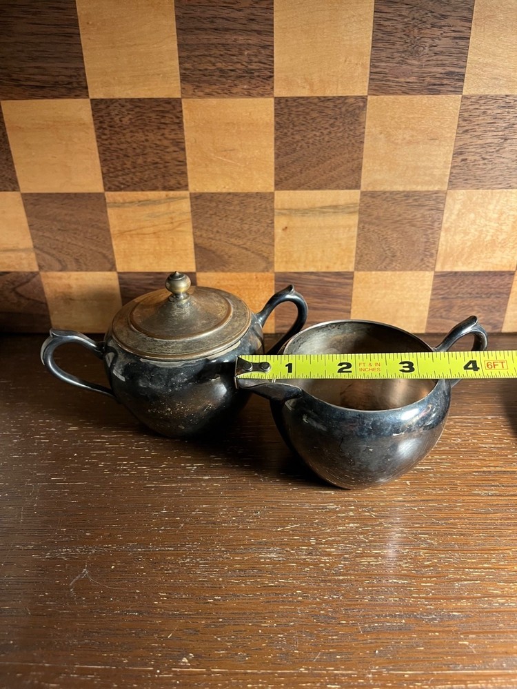 Vintage SilverPlate Cream and Lidded Sugar Containers