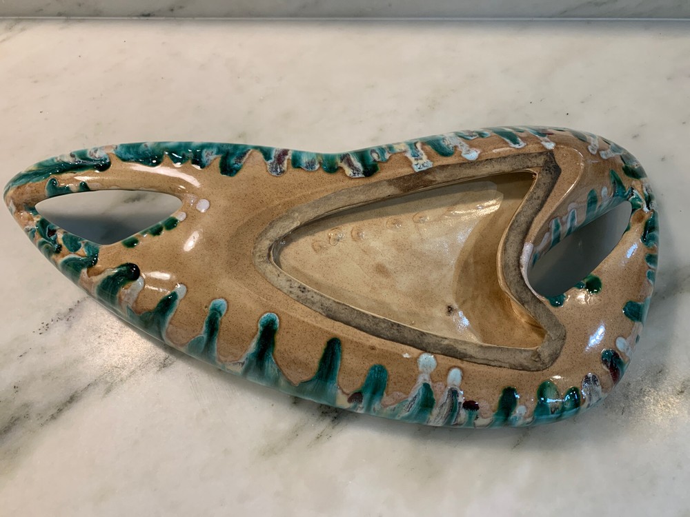 Large 20” Mid Century Modern Atomic Bowl Console Coffee Table Dish Ashtray