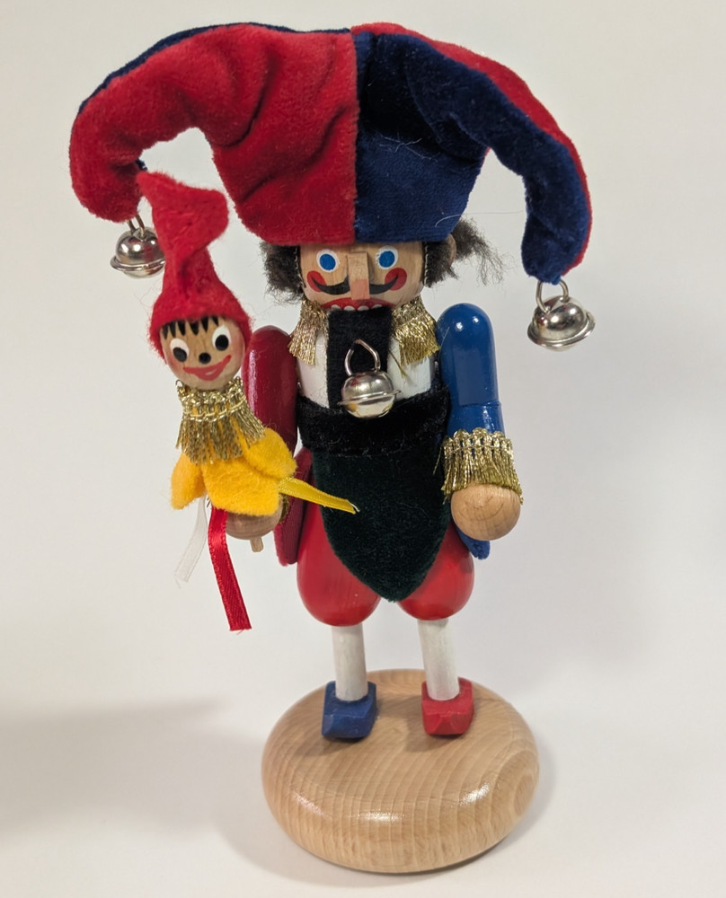 Steinbach 5" Mini Nutcracker "JESTER" w Box Germany 2874/10000 & Mini Nutcracker