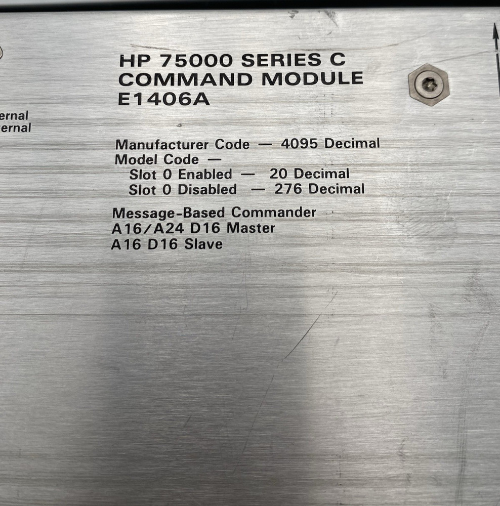 HP / Agilent 75000 Series C Command Module E1406A