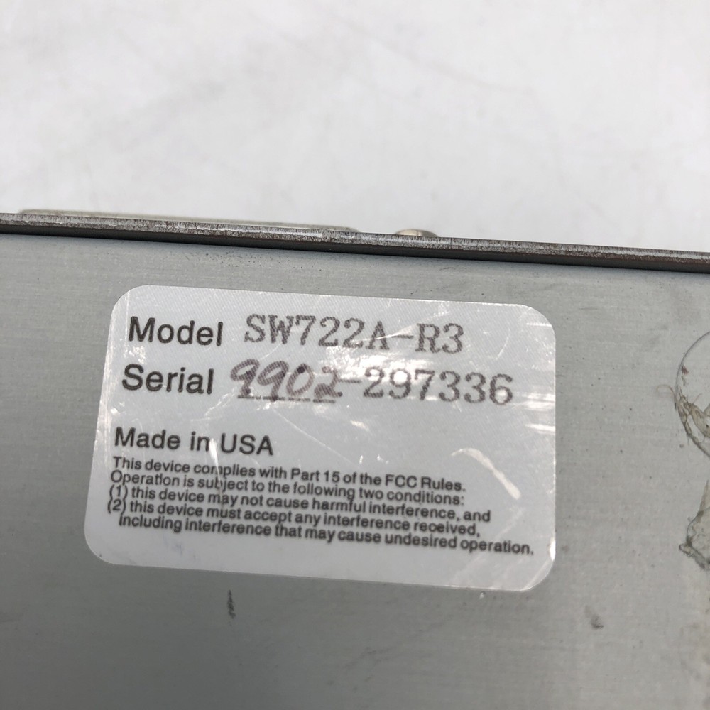 USED BLACK BOX SW722A-R3 SERVSWITCH KVM SECURE SWITCH UNTESTED READ