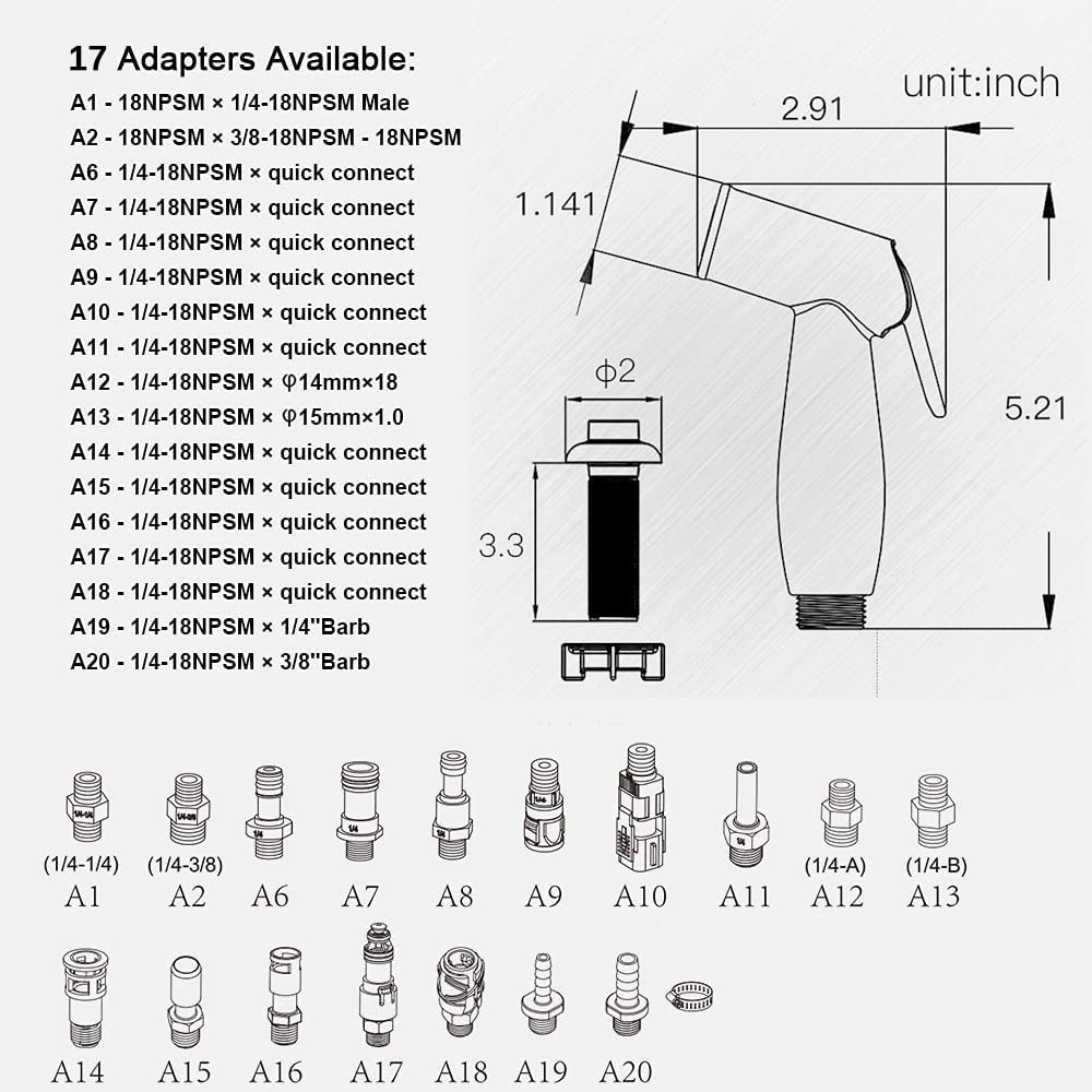 Houtingmaan Kitchen Sink Sprayer,Dual Function Kitchen Side Sprayer with Adju...