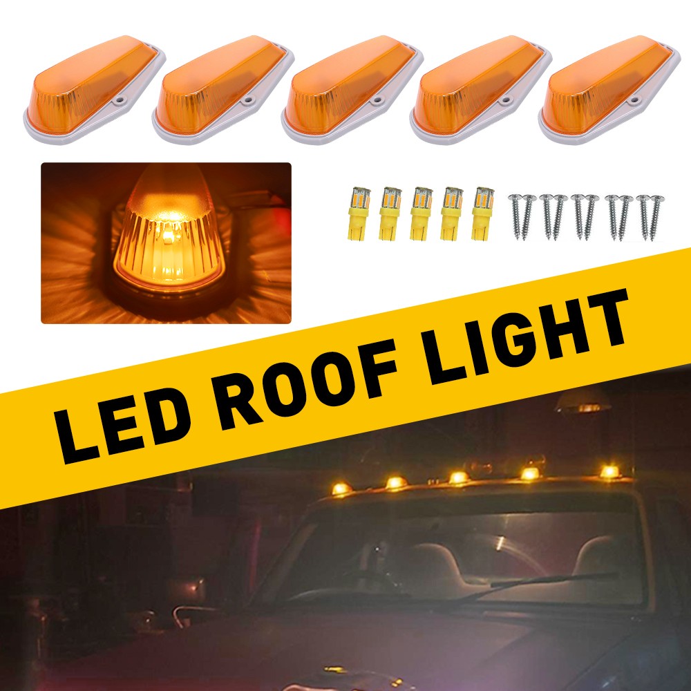 For F150 F250 Ford F350 Marker Cab Roof Running Light Clearance Amber Led SMOKED