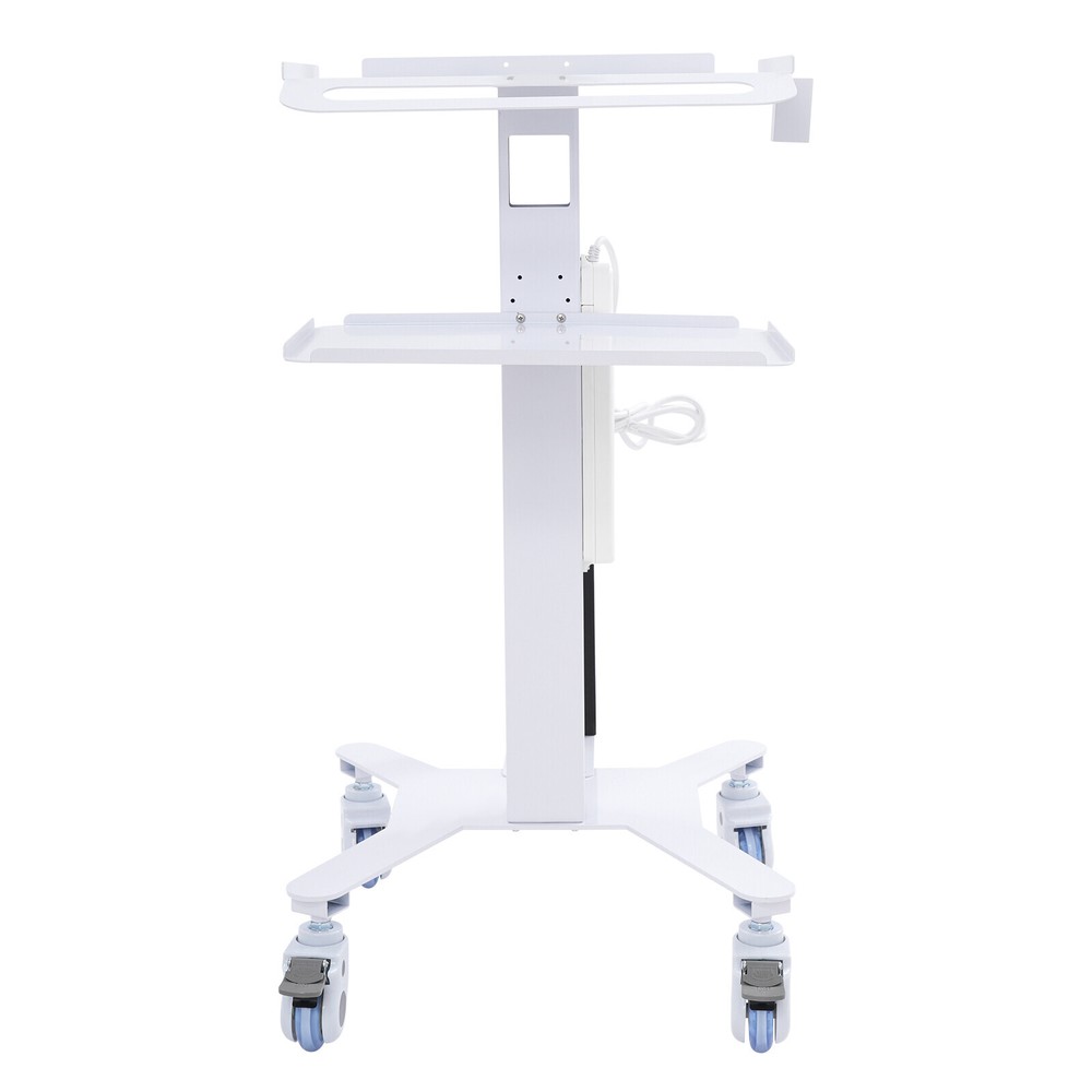 Rolling PC Cart Mobile Computer Workstation Stand Adjustable Beauty Spa Cart