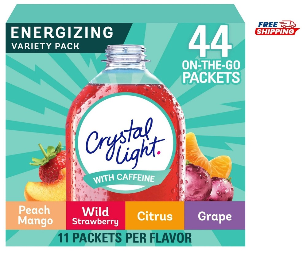 Crystal Light Energizing Variety Pack, 44 ct On-the-Go Packets